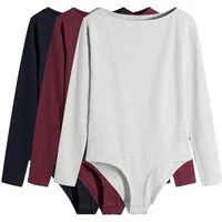 The Set Langarmbody The Set Langarm-Bodys, 3er-Pack (3-tlg)