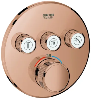 GROHE Thermostat Grohtherm SmartControl 29121 FMS rund 3 ASV warm sunset, 29121DA0 29121DA0