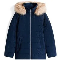 Tommy Hilfiger Steppjacke MW DOWN SLIM JACKET WITH FUR mit Fellimitat