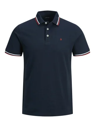 JACK&JONES - JJEPAULOS POLO SS NOOS Navy Blazer - Gr. - M