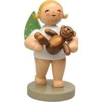 Wendt & Kühn Dekofigur Wendt & Kühn 'Engel mit farbigen Flügelpunkten und Teddy - 6cm'