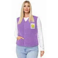 Worldclassca Fellimitatweste Worldclassca Teddy Weste Smiley Kuschelig Kurz Herbst Winter Ärmellos Neue Kollektion - Stilvolle und gemütliche Mode für Damen