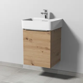 Sanipa 3way Waschtischunterbau zu Laufen VAL Waschtisch mit 1 Tür, Eiche Natural-Touch UM81985
