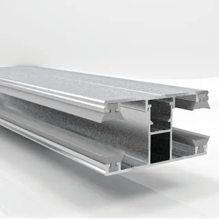 DUO Aluminium Mittel Verlegeprofil | Komplettsystem | Stärke 10 mm | Breite 60 mm | Blank