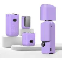 Wigento Für DJI OSMO Pocket 3 6-in-1 Silikon TPU Schutzset Cover Lila Zubehör Drohne