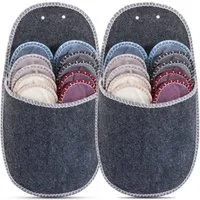 ONVAYA Gästepantoffel 5er Set grau, Filz Pantoffel, Hausschuhe Hausschuh (2-tlg)