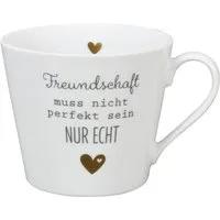 Krasilnikoff Tasse Freundschaft muss nicht perfekt sein nur echt