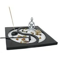 Yudu Dekofigur Zen - Garten mit Yoga Figur YinYang Zeichen Fengshui Nr:YH 172