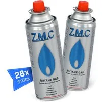 ZMC Gaskartusche 28x Butan Gas Kartusche 227g Butangas Bajonett-Anschluss, Zubehör für Gaskocher Gaskartusche Campingkocher Brenner, MSF-1a Gaskartuschen Campinggas Bunsenbrenner Campingkocher