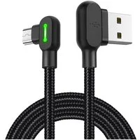 mcdodo 2A USB auf Micro USB Ladekabel Winkelstecker,3m (Schwarz) Smartphone-Kabel