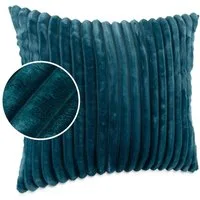 Kisska Dekokissen LILLI BIG CORD Velour Ambiente dekorieren, Kissenüberzug ohne Füllung BIG-Cord UNI 40x40cm Einfarbig Türkis