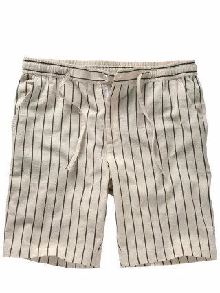 Mey & Edlich Herren Stilisten-Shorts Beige 76 % Baumwolle, 24 % Leinen