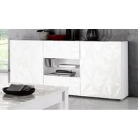 Home affaire Sideboard Prisma Breite 181, Kommode 2 Türen, 2 Schubkästen, Anrichte, Front mit elegantem Siebdruck, grifflos, viel Stauraum