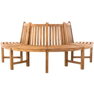 CLP Gartenbank, Teak, Holz, 200x90x100 cm, Gartenmöbel, Gartenbänke