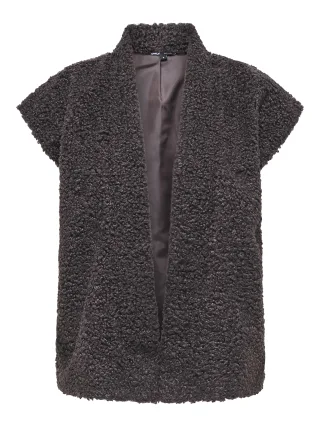ONLY - ONLNAYA TEDDY WAISTCOAT CS OTW Seal Brown - Gr. - M