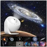 QUBEBU LED Nachtlicht Sternenhimmel Projektor, Home Planetarium, Projektor Lampe, 13-in-1, Baby Einschlafhilfe Lampe, Nebel/Mond/Himmels Galaxie Projektor, Starry Nachtlicht Projektor., Mit Timer, 360°-Drehung, für Schlafzimmer Kinder Erwachsene.