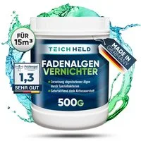 Teichheld Poolpflege Faden-Algenvernichter Teich-klar für kristallklares Wasser Anti Algen, Mit Aktivsauerstoff 7x stärkere Schnell-Aktiv-Formel