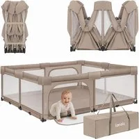 lionelo Laufgitter FLORENCE XL EASY FOLD (Set), EasyFold/180×200cm/keine Montage/2Eingänge/Netzseiten/Tasche