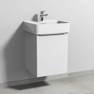 Sanipa 3way Waschtischunterbau zu Laufen VAL Waschtisch mit 1 Tür, Weiß-Soft UM82043