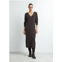 comma Midikleid Kleid Oversized Strickkleid aus Wollmix