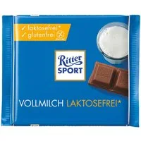 Ritter SPORT Schokolade, Ritter Sport Vollmilch Schokolade Laktose und Glutenfrei 100g