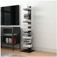 en.casa CD-Regal, Standregal »Eksjö« 150x39x39 cm Schwarz