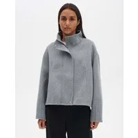 someday Wolljacke Varah pure weite Passform, Stehkragen, Abnäher am Saum