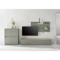 Home affaire Wohnwand City/Giron, moderne Anbauwand, Komplettset in vielen Farben verfügbar, (Set, 3-St), enthält ein Lowboard, ein Highboard & ein Wandboard