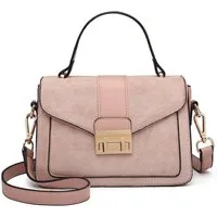 Miss Lulu Umhängetasche Damen Vintage Crossbody Bag mit Kunstleder Mittelgroß