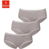 LASCANA Panty (3er-Pack) aus elastischer Baumwolle mit weicher Spitze