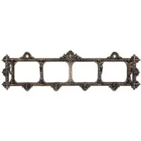 Moritz Wandgarderobe Garderobenleiste goldbraun, Hakenleiste Haken Kleiderhaken Garderobenhaken Vintage