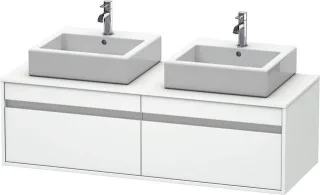 Duravit Ketho Konsolenwaschtischunterbau wandhängend Weiß Matt 1400x550x426 mm - KT6697B1818 KT6697B1818