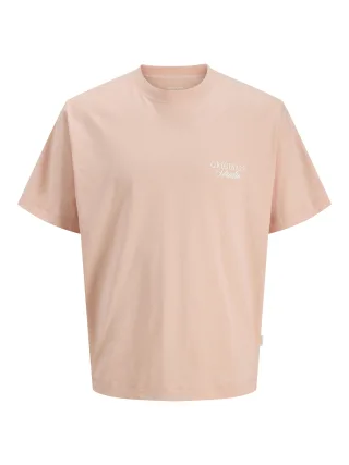 JACK&JONES - JORNORREBRO TYPO TEE SS CREW NECK NOOS Peach Melba - Gr. - L