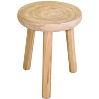 Spetebo Blumenhocker aus Holz mit 3 Beinen - rund naturbelassen (Größe wählbar, 1 St., Ø 30 cm / Ø 35 cm), stabiler Stand auf 3 Beinen