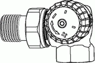 Heimeier Winkel-Eck-Ventilunterteil V-Exakt 2, rechts, 1/2" 3714-02.000
