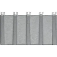EXPERIENCE Scheibengardine Scheibengardine grau weiß Karo 4048 17 50x140 cm 10 Schlaufen (1 St), Schlaufen, halbtransparent, Lintex, Karo