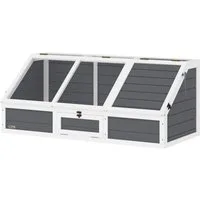 MC Star Terrarium Schildkrötenbox, Outdoor Schildkrötengehege, bodenloses Design, leicht zu öffnen, Schildkrötenhaus, Hellgrau