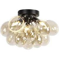 Qazqa Deckenleuchte Uvas, ohne Leuchtmittel, Warmweiß, QAZQA Deckenleuchte, g9, Gold, Glas, Design