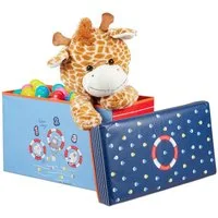 relaxdays Spielzeugtruhe Sitzbox für Kinder (1 St), Sea Life
