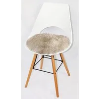 Heitmann Felle Stuhlkissen Lamm, Sitzauflage rund, Ø 45 cm, echtes Lammfell, waschbar, auch als 2er oder 4er Set