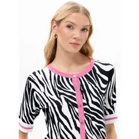 Passioni Cardigan mit pinker Knopfleiste pinke Knopfleiste