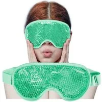 COOL-i ® Gesichtsmaske Kühlende Gel-Augenmaske – Wiederverwendbare Eis-Kompressen, bei Schwellungen, Müdigkeit & Migräne