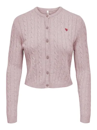 ONLY - ONLKATIA LS CABLE BUTTON CARDIGAN KNT Burnished Lilac - Gr. - M