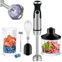 AIBISTAR Stabmixer Stabmixer 5 in 1,Edelstahl Pürierstab Set,6-stufig,Turbo, 1200 W, Stabmixer BPA-frei,für Babynahrung, Suppe, Smoothie