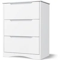 Bealife Kommode weiß, Kommode mit Schubladen, Schrank mit Schubladen, für Wohnzimmer