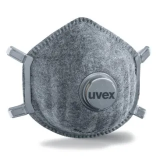 uvex silv-Air pro 7310 Atemschutzmaske FFP3 mit Ausatemventil silber one size - 8707310