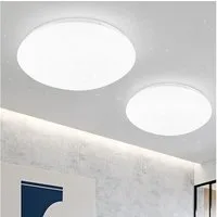 ZMH Deckenleuchte Wohnzimmer Ø16.5CM Rund 5W Küchenlampe 3000/4000/6500K Flur, Augenschutz, Warmweiß, Sternen-Design Schlafzimmerlampe Küche Büro