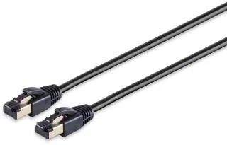 S-IMPULS Keystone Patchkabel CAT 8.1, F/FTP, LSZH, schwarz, 3,0 m
