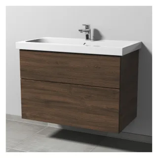 Sanipa 3way Waschtischunterbau zu Geberit iCon Light Waschtisch mit 2 Auszügen, Eiche-Arizona SM57580