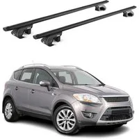 OMAC Dachträger Alu Grundträger für Ford Kuga 2008-2020 5 türig Schwarz ABE 2 tlg (2-St), Wasserbeständig,Abnehmbar,Multifunktional,Leichtgewichtig